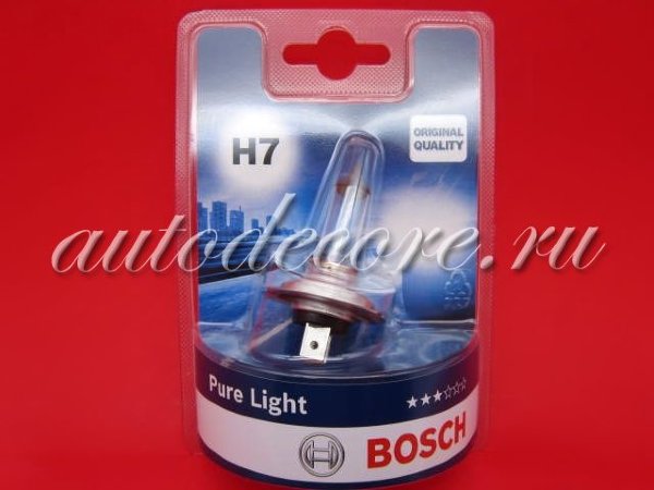 BOSCH Лампа H7 12V 55W PX26d Pure Light блистер 1шт.