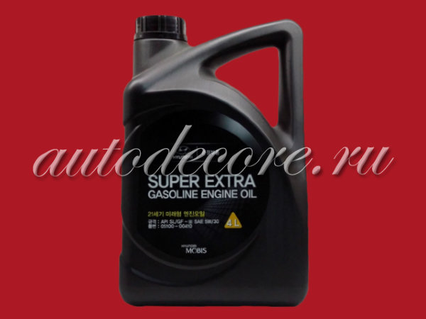 HYUNDAI-KIA EXTRA Gasoline 5W30 Масло моторное SL/GF4  4л.