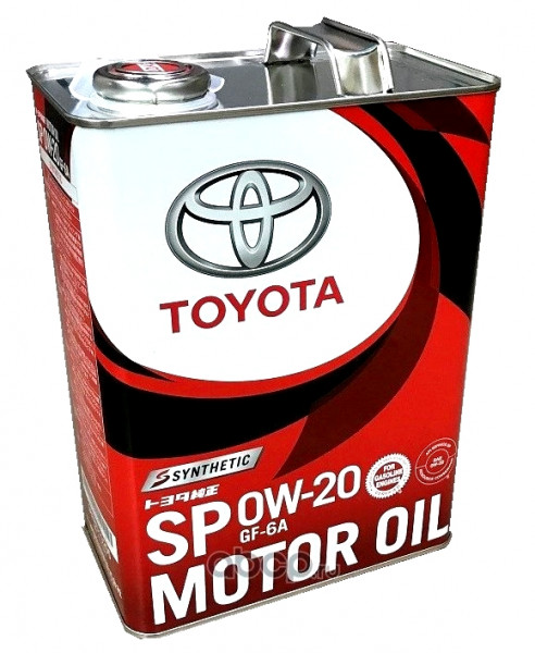 TOYOTA MOTOR OIL  Масло SN 0W20 масло моторное синт. 4л.