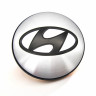 Колпачок для диска Hyundai silver/black logo (62/55/10)