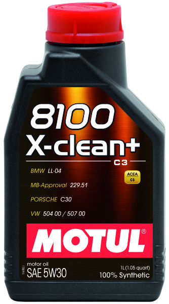 MOTUL Масло 5w30 8100 X-Clean+ C3 синт. 1л.