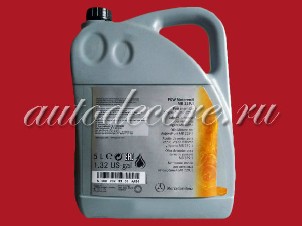 MERCEDES   Масло 10w40 синтетика 5л. MB 229.1  A0009893301AAB4