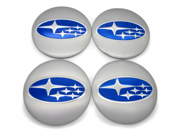 Наклейки Subaru silver/blue 45 мм алюминий