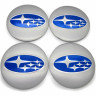 Наклейки Subaru silver/blue 45 мм алюминий