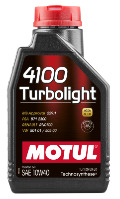MOTUL 4100 Turbolight 10w40 Масло моторное SL/CF 1л.