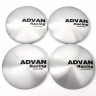 Наклейки ADVAN Racing silver D-56 мм алюминий сфера