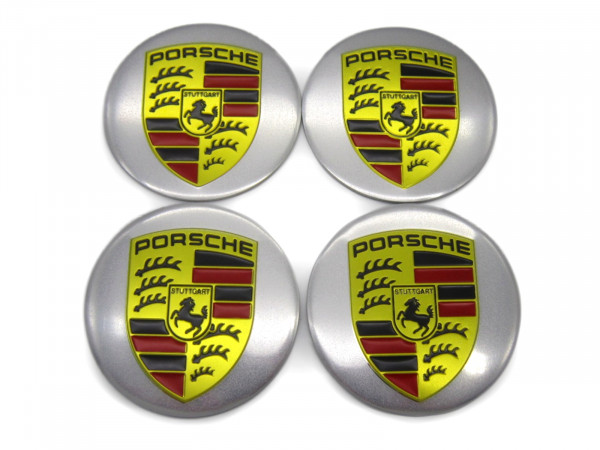 Наклейки Porsche silver D-45 мм алюминий