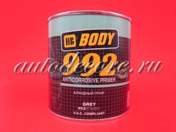 BODY 992 Антикоррозийный грунт серый 1л.