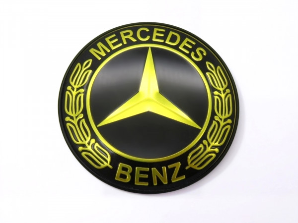 Колпачок для диска Mercedes black/gold (56/52/12)